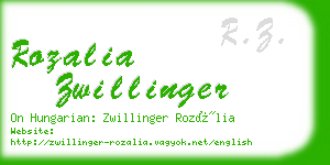 rozalia zwillinger business card